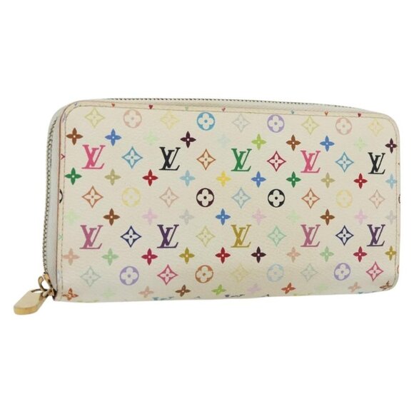 LOUIS VUITTON Monogram Multicolor Zippy Wallet White M60241 LV Auth 136736 - Picture 1 of 16